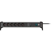 Brennenstuhl Multiprise Alu-Office-Line 6 prises, pour bureau Noir/en aluminium