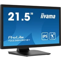 iiyama ProLite T2238MSC-B1 21.5" Moniteur tactile Noir (Mat), 1x DisplayPort, 1x HDMI, 2x USB-A