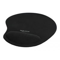 DeLOCK Tapis de souris ergonomique avec repose-poignet en gel Noir