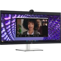 Dell P Series P3424WEB écran plat de PC 86,7 cm (34.1") 3440 x 1440 pixels 4K Ultra HD LCD Noir 34" Moniteur UltraWide incurvé Noir/argent, 1x DisplayPort, 1x HDMI, 2x USB-C, 3x USB-A, 1x RJ-45, 86,7 cm (34.1"), 3440 x 1440 pixels, 4K Ultra HD, LCD, 8 ms, Noir