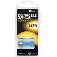 Duracell Pile pour appareils auditifs Hearing Aid 675, Batterie 