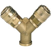 EINHELL Répartiteur d'air comprimé, 2x raccord rapide > R 3/8" F, Distributeur 