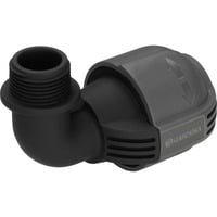 GARDENA Coude 25 mm à filetage 3/4" mâle, Connecteur Noir/gris, Noir, Gris