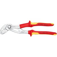 KNIPEX Cobra VDE Pince à pompe à eau High-tech 87 26 250, Clé à tuyau / Serre-tube Rouge/Jaune, Surfaces de préhension dentelées, charnière percée