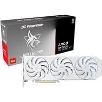 PowerColor Radeon RX 9060 XT Hellhound Spectral White 16G, Carte graphique Blanc
