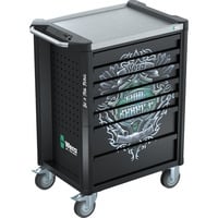 Wera 9705 Tool Rebel Chariot d'atelier Stainless 1, avec équipement, Chariot à outils Noir/Argent