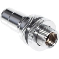 Alphacool ES Schnellverschluss BLH1A PushIn Femelle IG avec presse-étoupe, Connecteur Chrome/noir (mat)