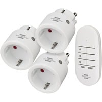 Brennenstuhl Comfort-Line Mini Radio Switching Set 3+1 , Switch socket Blanc