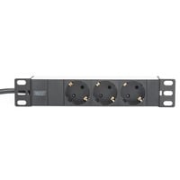 Digitus 1HE Bloc multiprises aluminium 3 prises 10" 1U Noir/en aluminium