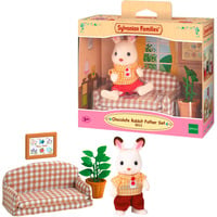 EPOCH Sylvanian Families - Ensemble salon père lapin en chocolat, Jouets de construction 