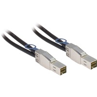 Inter-Tech 1m 2xSFF 8644 Noir, Câble Noir, 1 m, SFF 8644, SFF 8644, Mâle/Mâle, Noir, 120 g