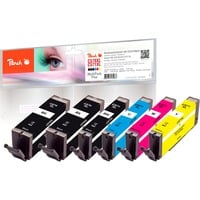 Peach 0F319856 cartouche d'encre 6 pièce(s) Compatible Noir, Magenta, Jaune, Cyan Noir, Magenta, Jaune, Cyan, 11 ml, 6 pièce(s), Multi pack
