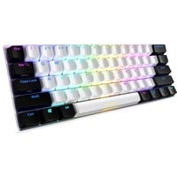 Sharkoon SKILLER SGK50 S4, clavier gaming Blanc/Noir, Layout États-Unis, Kailh Blue, LED RGB, Hot-swappable, 60%