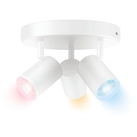 WiZ 3 spots orientables IMAGEO Plaque ronde, Lumière LED Blanc, Spot d'éclairage intelligent, Blanc, LED, Ampoule(s) non remplaçable(s), 2200 K, 6500 K