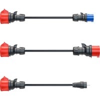 go-e Ensemble d'adaptateurs pour Gemini flex 11 kW, ensemble de 3 pièces Noir