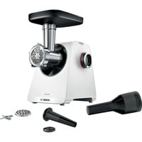 Bosch Serie 4 MFWS420W hachoir 1300 W Blanc Blanc, 1300 W, Blanc, 1 m, Acier inoxydable, 1900 W, 500 W