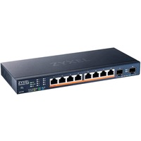 Zyxel 8-port 2.5GbE & 2 SFP+ Uplink Smart Managed PoE, Switch Géré, L2, 2.5G Ethernet (100/1000/2500), Connexion Ethernet, supportant l'alimentation via ce port (PoE), Grille de montage