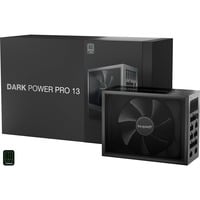 be quiet! Dark Power Pro 13 alimentation  modulaire 1300 watt Noir, 2x 12VHPWR, 6x PCIe, 80 Plus Titanium, 1300 W, 115 - 240 V, 1400 W, 50 - 60 Hz, 15 - 9 A, 150 W