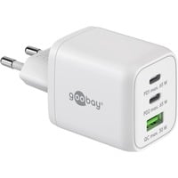 goobay 65W GaN USB-C PD Multiport Quick Charger Nano, Chargeur Blanc