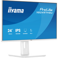 iiyama ProLite XB2497HSU-W1 23.8" Moniteur Blanc (mat), 1x DisplayPort, 1x HDMI, 2x USB-C, 2x USB-A, 120 Hz, 60,5 cm (23.8"), 1920 x 1080 pixels, Full HD, LED, 4 ms, Blanc
