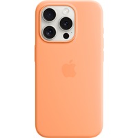 Apple Coque en silicone avec MagSafe pour iPhone 15 Pro, Housse/Étui smartphone Orange clair