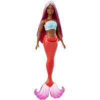 Barbie Poupée sirène aux cheveux colorés Rouge