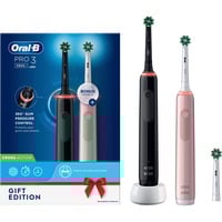 Braun Pro 3 3900N Gift Edition Adulte Brosse à dents rotative oscillante Noir, Rose, Brosse a dents electrique Noir/Rose, Adulte, Brosse à dents rotative oscillante, Soin quotidien, Sensible, Blanchiment, Noir, Rose, Batterie, Batterie intégré