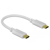 DeLOCK USB-C, Câble Blanc, 0,15 mètres