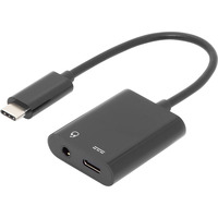 Digitus Adaptateur USB-C vers USB-C + prise jack 3,5 mm Noir