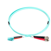 Digitus Câble de raccordement LWL, duplex, connecteur LC > ST, multimode OM3 Turquoise