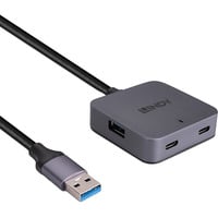 Lindy Hub USB 3.0 4 ports Gris/Noir