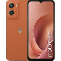 Motorola moto g06 17,5 cm (6.88") Double SIM Android 15 4G USB Type-C 4 Go 256 Go 5200 mAh Orange, Smartphone Orange, 17,5 cm (6.88"), 4 Go, 256 Go, 50 MP, Android 15, Orange