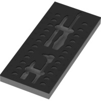 Wera Insert en mousse pour 8007 A VDE Zyklop Set 1, vide, Dépôt Noir/gris