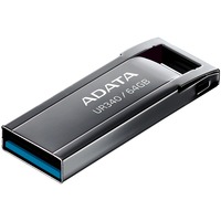 ADATA UR340 lecteur USB flash 64 Go USB Type-A 3.2 Gen 2 (3.1 Gen 2) Noir, Clé USB Nickel, 64 Go, USB Type-A, 3.2 Gen 2 (3.1 Gen 2), 100 Mo/s, Casquette, Noir