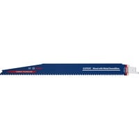 Bosch 2 608 900 402 Lame de scie sauteuse, à chantourner et sabre Lames de scie sabre Carbone 10 pièce(s) Lames de scie sabre, Bois dur, Bois avec clous, Carbone, Bleu, Rouge, 25 cm, 5-7