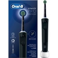 Braun Vitality Pro Adulte Brosse à dents rotative Noir, Brosse a dents electrique Noir, Adulte, Brosse à dents rotative, Soin quotidien, Sensible, Noir, 2 min, Batterie