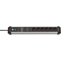 Brennenstuhl Multiprise Premium-Protect-Line 6 prises Noir/en aluminium