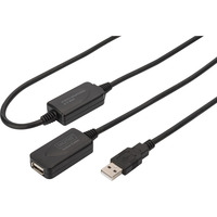 Digitus Câble d'extension USB 2.0 actif, 20 mètres Noir