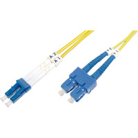 Digitus Câble de raccordement LWL, duplex, connecteur LC > SC, monomode OS2 Jaune