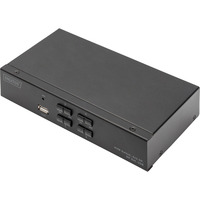Digitus Commutateur KVM DisplayPort 4x1, Switch KVM Noir