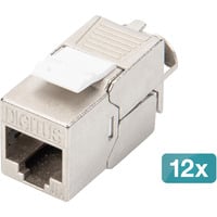 Digitus Module Keystone CAT 6A blindé sans outil 12 pcs, Module de Keystone 