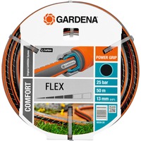 GARDENA Tuyau Comfort FLEX 13 mm (1/2") Noir/Orange, 50 m, Noir, Gris, Orange, Tuyau seulement, 25 bar, 1,3 cm, 1/2