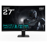 GIGABYTE GS27FC2 Moniteur Gaming Incurvé 27" FHD - 1920 x 1080, 240Hz, 1ms, 350 cd/m², HDR Ready, HDMI 2.0, Displayport 1.4 Noir, 1x DisplayPort, 2x HDMI, 240 Hz, 240Hz, 1ms, 350 cd/m², HDR Ready, HDMI 2.0, Displayport 1.4, 68,6 cm (27"), 1920 x 1080 pixels, Full HD, LED, 1 ms, Noir