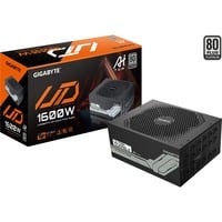 GIGABYTE UD1600PM PG5 AI TOP Bloc d'Alimentation - PCIe 5.0, 80 PLUS Platinum, Design entièrement modulaire, Ventilateur 120 mm, Compatible ATX 3.1, Prise EU, 1600 Watt alimentation Noir, 80 PLUS Platinum, Design entièrement modulaire, Ventilateur 120 mm, Compatible ATX 3.1, Prise EU, 1600 W, 100 - 240 V, 50/60 Hz, 15 - 7.5 A, Actif, 150 W