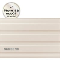 Samsung Portable T7 Shield, 2 To SSD externe Beige, MU-PE2T0K/EU, USB-C 3.2 Gen 2 (10 Gbit/s)