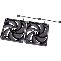 Thermaltake CT140 Ventilateur de refroidissement PC ventilateurs de boîtier Noir, 2 pièces, 140 x 140 x 25 mm, PWM