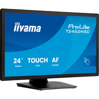 iiyama ProLite T2452MSC-B2 24" Moniteur tactile Noir (Mat), 1x DisplayPort, 1x HDMI, 2x USB-A, 120 Hz, 61 cm (24"), 1920 x 1080 pixels, Full HD, 5 ms, Noir