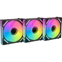 Alpenföhn WingBoost 4 ventilateurs de boîtier RGB  Noir, 3 pièces, 120 x 120 x 25 mm, PWM