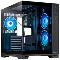 Chieftec Visio GM-30B-TG-OP schwarz Tempered Glass x 2 Cube Noir boîtier midi tower Noir | 2x USB-A | 1x USB-C | RGB | Verre Trempé