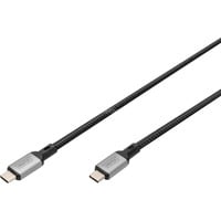 Digitus Câble USB4 Gen 3x2, connecteur USB-C > connecteur USB-C, 40 Gbit/s Noir/gris